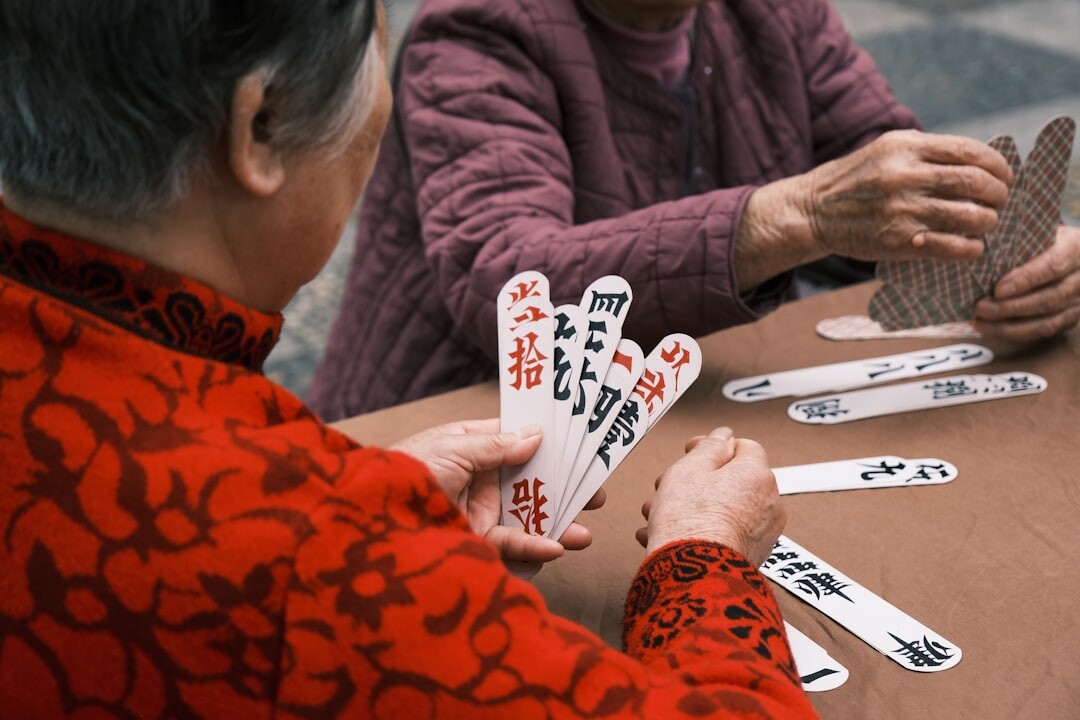 seniors playing cards