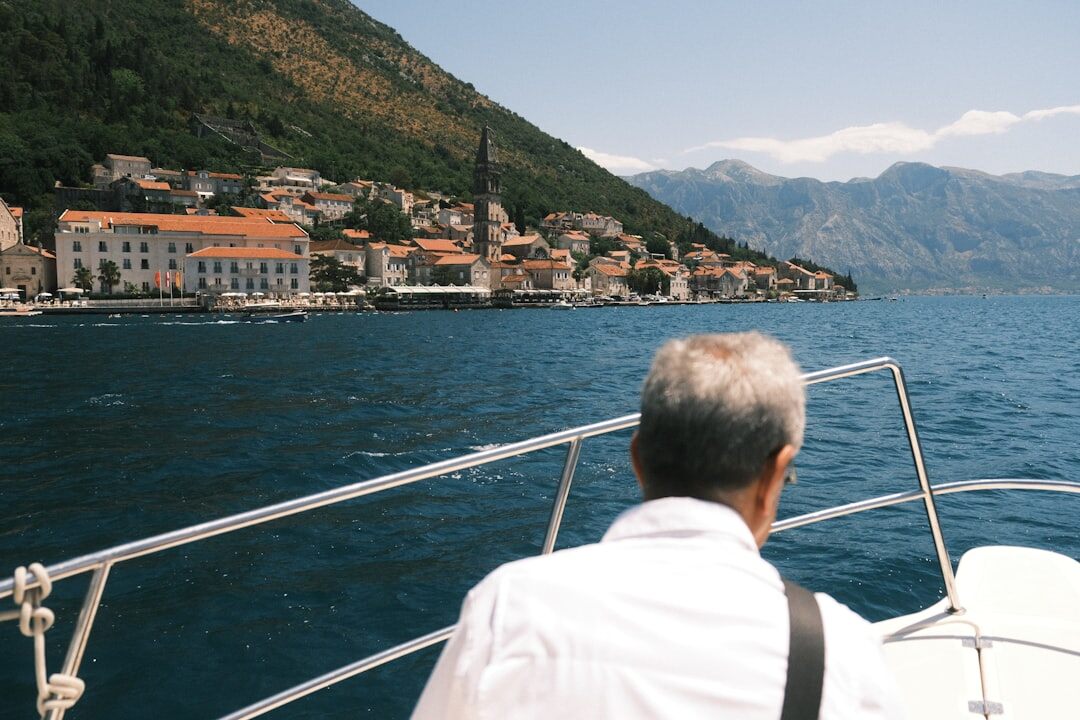 Seniors enjoying a boat trip along the Adriatic coast