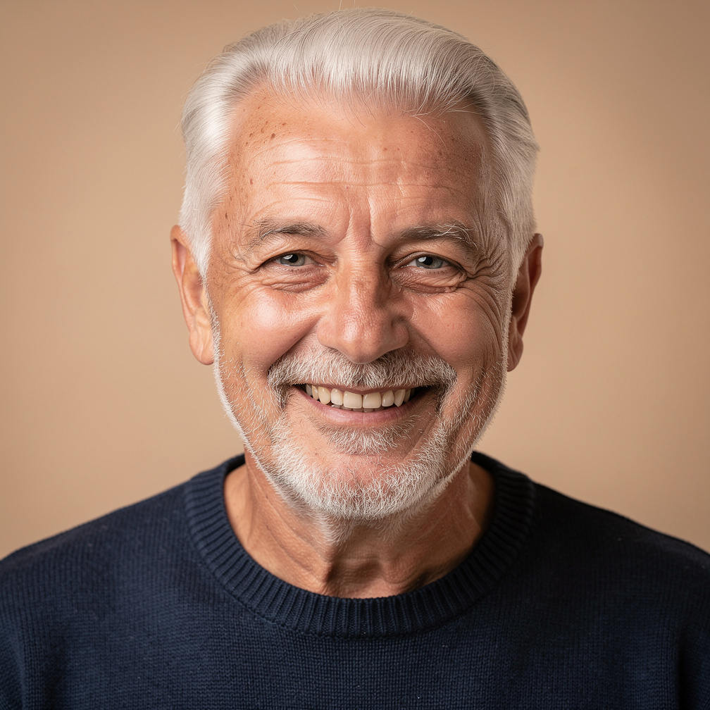 Portrait of a smiling senior Croatian man