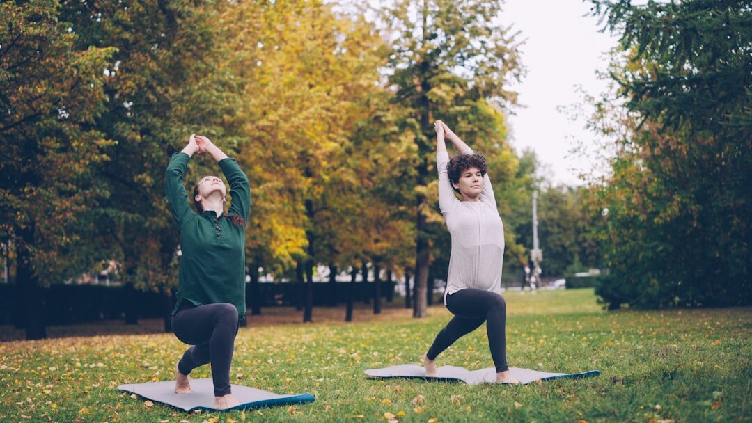 seniors doing gentle yoga