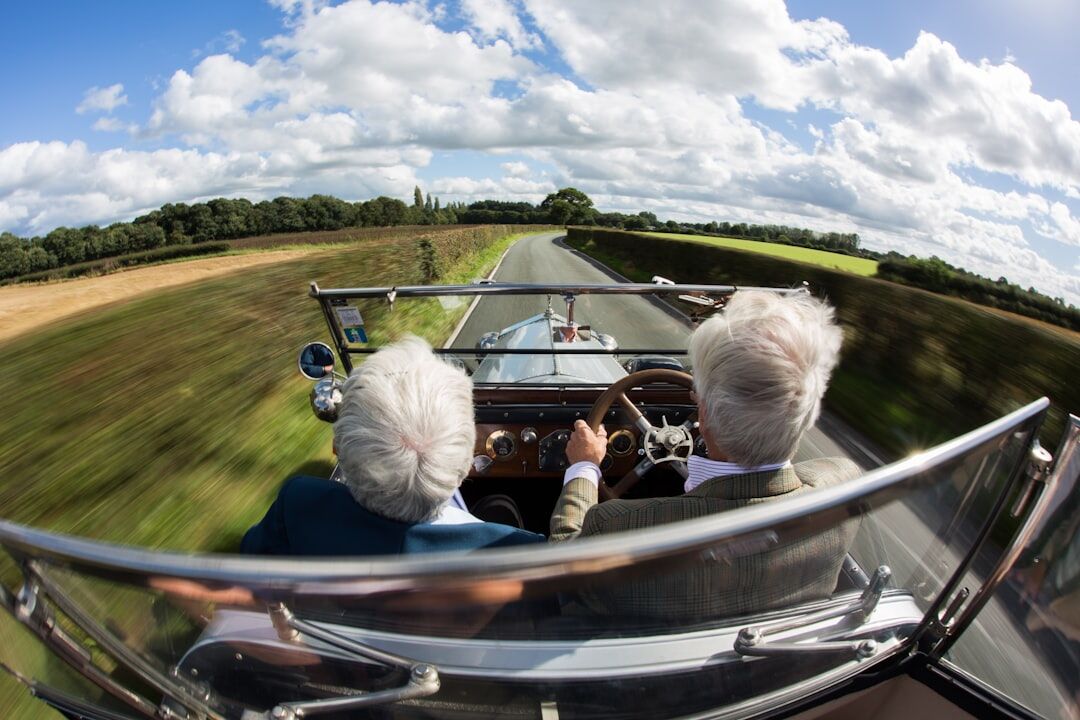 seniors exploring countryside